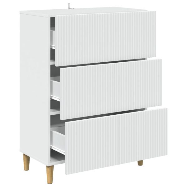Чекмеджетен шкаф Бяло 66 x 34,5 x 90 см Инженерна дървесина