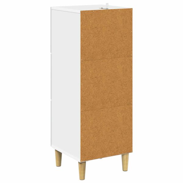 Чекмеджетен шкаф Бяло 33 x 34,5 x 90 см Инженерна дървесина