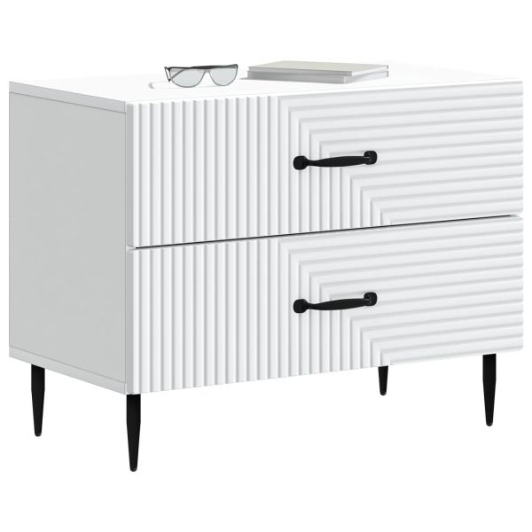 Нощен шкаф Бяло 62 x 34,5 x 47,5 см Инженерна дървесина