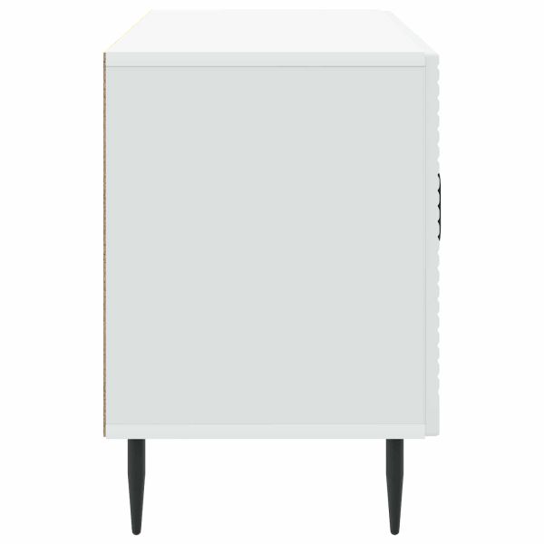 ТВ шкаф Бяло 99 x 34,5 x 50 см Инженерна дървесина