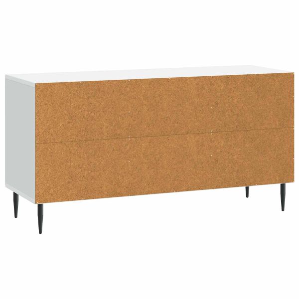 ТВ шкаф Бяло 99 x 34,5 x 50 см Инженерна дървесина