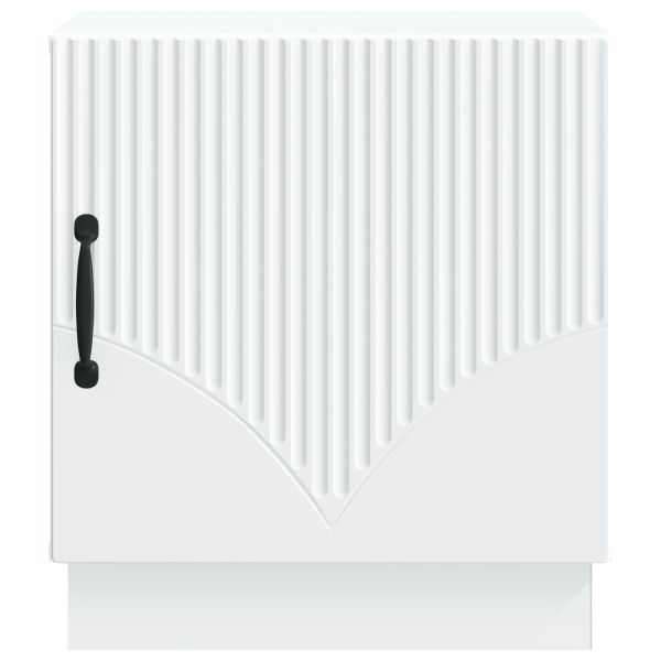 Нощно шкафче Бяло 43 x 34,5 x 47 см Инженерна дървесина