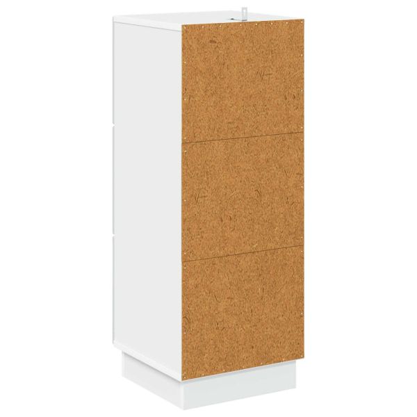Чекмеджетен шкаф Бяло 33 x 34,5 x 87 см Инженерна дървесина