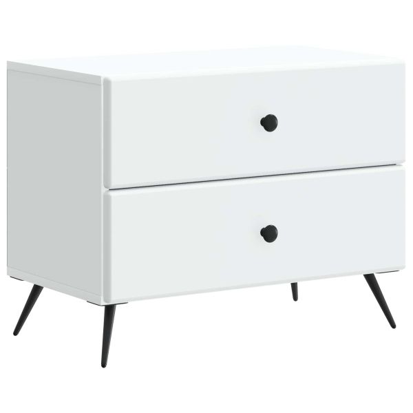 Нощен шкаф Бяло 62 x 34,5 x 47,5 см Инженерна дървесина