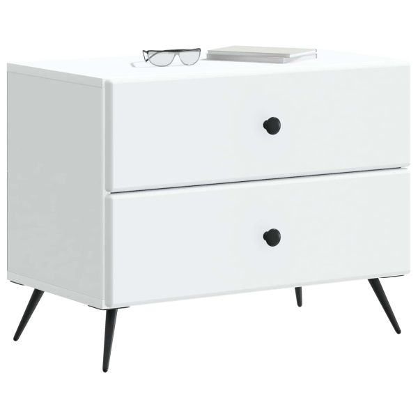 Нощен шкаф Бяло 62 x 34,5 x 47,5 см Инженерна дървесина