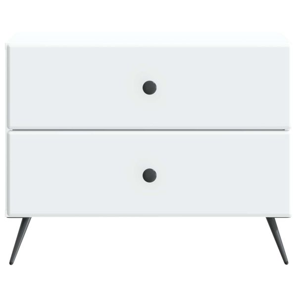 Нощен шкаф Бяло 62 x 34,5 x 47,5 см Инженерна дървесина