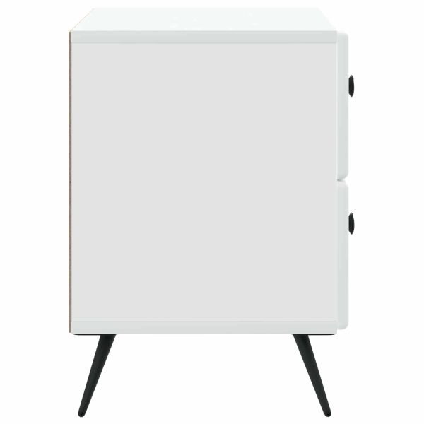 Нощен шкаф Бяло 62 x 34,5 x 47,5 см Инженерна дървесина