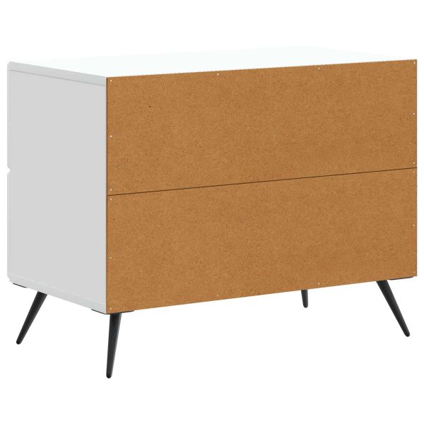 Нощен шкаф Бяло 62 x 34,5 x 47,5 см Инженерна дървесина