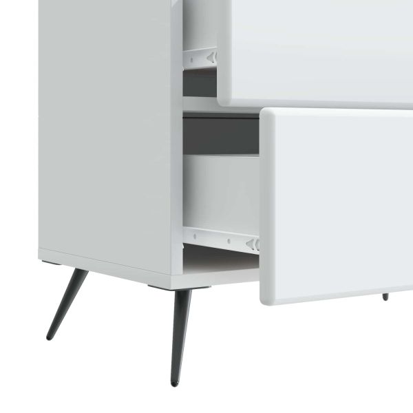 Нощен шкаф Бяло 62 x 34,5 x 47,5 см Инженерна дървесина