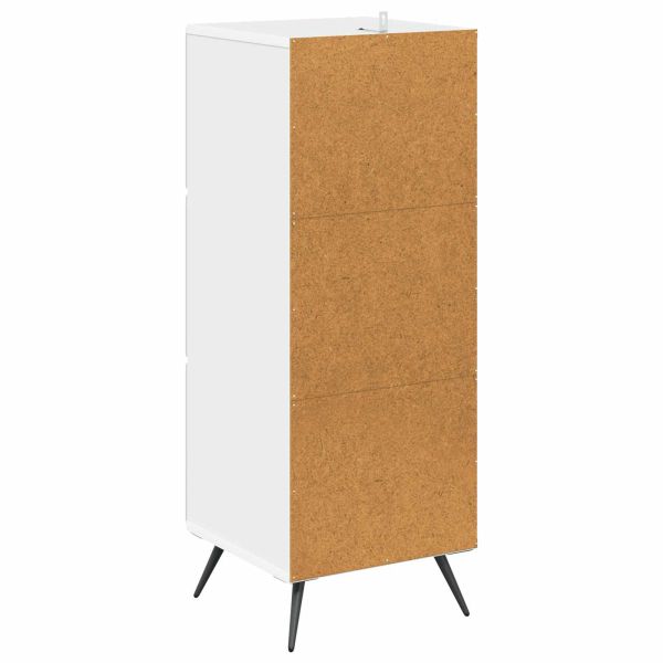 Чекмеджетен шкаф Бяло 33 x 34,5 x 90 см Инженерна дървесина