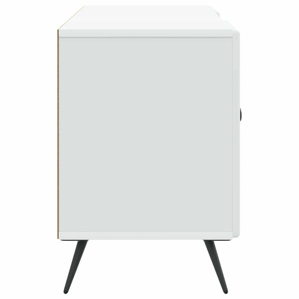 ТВ шкаф Бяло 102 x 34,5 x 50 см Инженерна дървесина