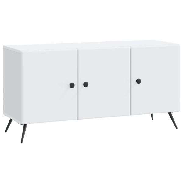 ТВ шкаф Бяло 99 x 34,5 x 50 см Инженерна дървесина