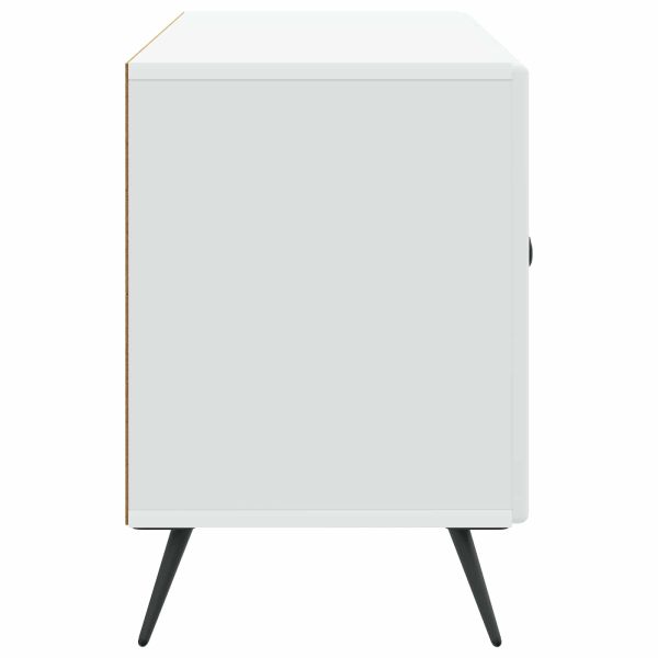 ТВ шкаф Бяло 99 x 34,5 x 50 см Инженерна дървесина