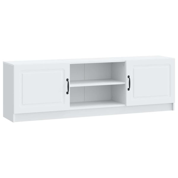ТВ шкаф Бяло 150 x 31 x 47 см Инженерна дървесина