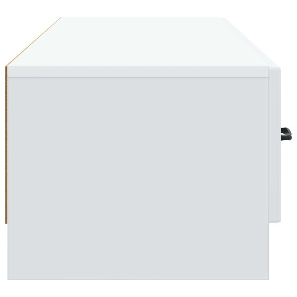 ТВ шкаф с чекмедже Бяло 147 x 34,5 x 27 см Инженерна дървесина