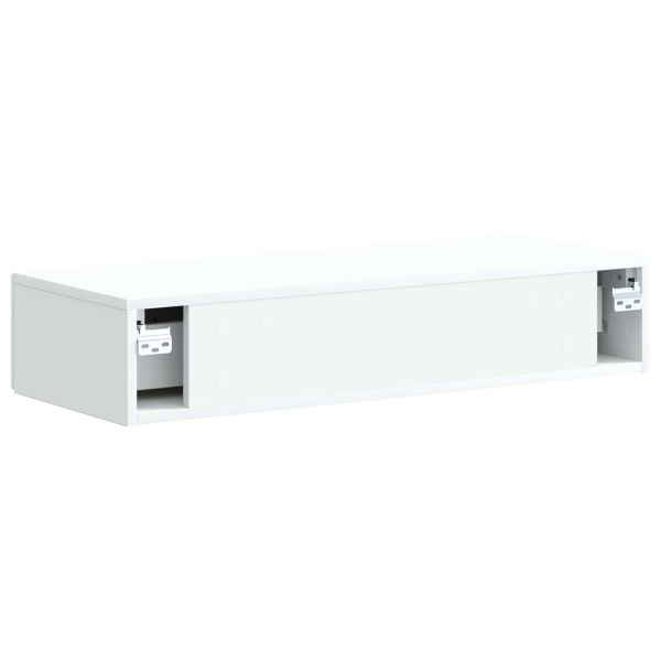 Стенен страничен масичка Бяло 87,5 x 34,5 x 17 см