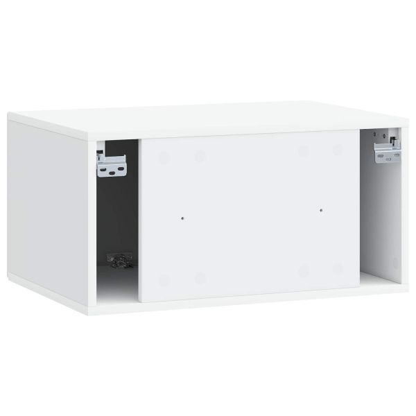 Стенно монтиран ТВ шкаф Бяло 59,5 x 41 x 30 см