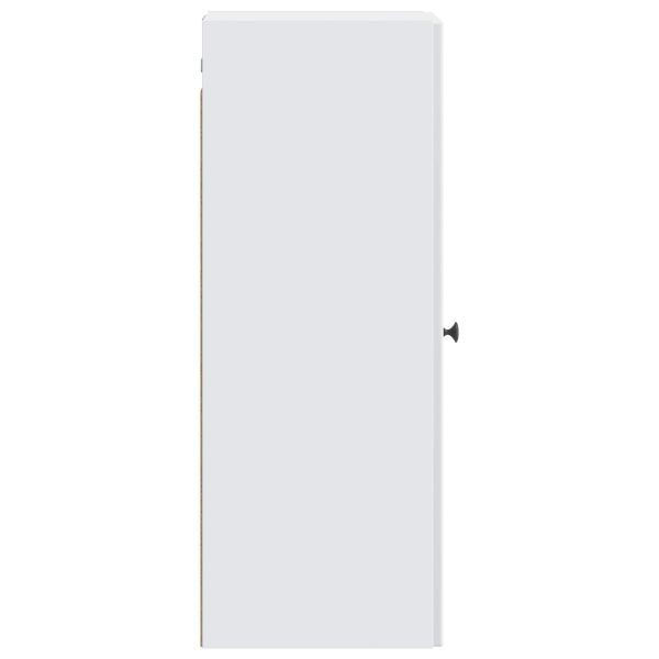 Стенно шкафче Бяло 33 x 34,5 x 90 см Инженерна дървесина