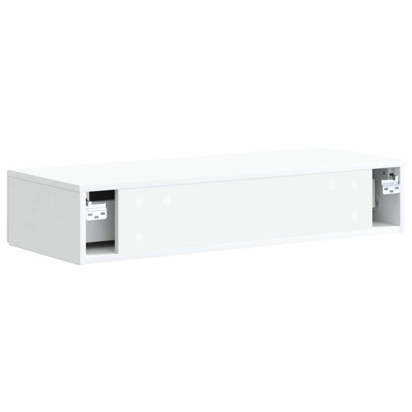 Стенен страничен масичка Бяло 87,5 x 34,5 x 17 см