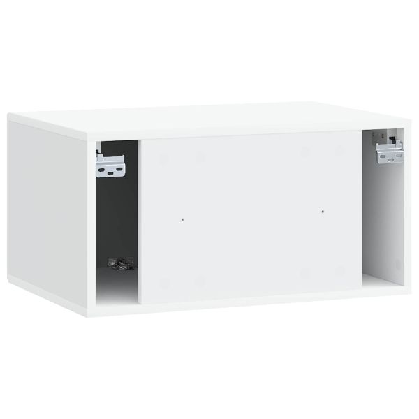 Стенно монтиран ТВ шкаф Бяло 59,5 x 41 x 30 см
