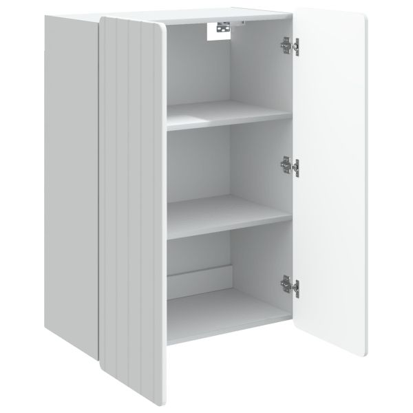 Стенно шкафче Бяло 66 x 34,5 x 92 см Инженерна дървесина