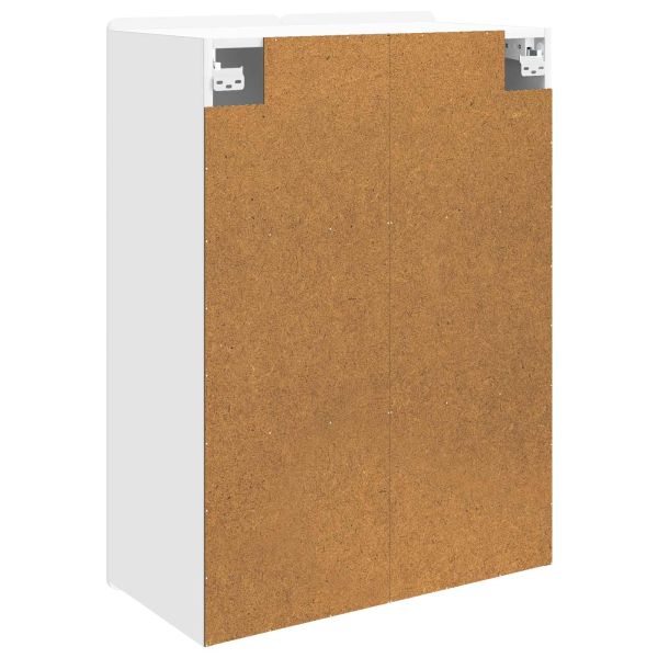 Стенно шкафче Бяло 66 x 34,5 x 92 см Инженерна дървесина