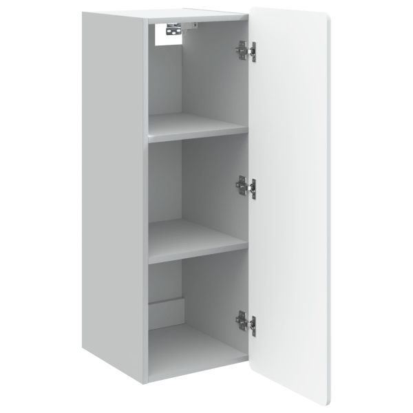 Стенно шкафче Бяло 33 x 34,5 x 94 см Инженерна дървесина