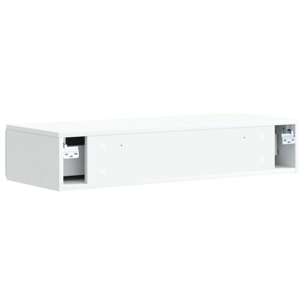 Стенен страничен масичка Бяло 87,5 x 34,5 x 17 см