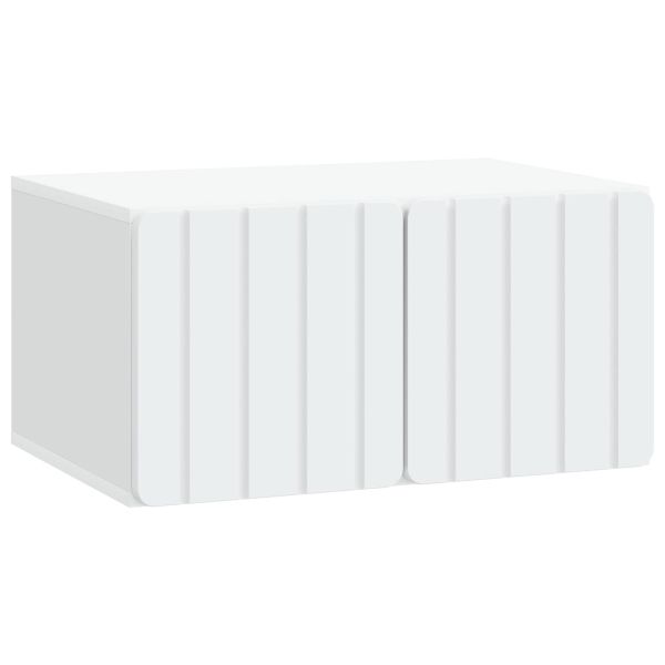Стенно монтиран ТВ шкаф 59,5 x 41 x 30 см Бяло