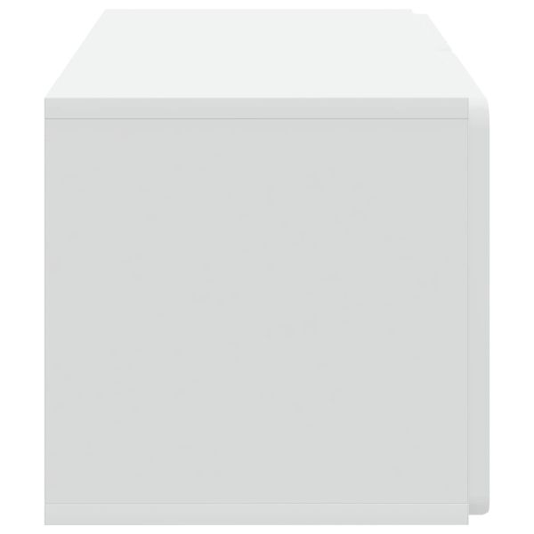 Стенно монтиран ТВ шкаф 59,5 x 31 x 30 см Бяло
