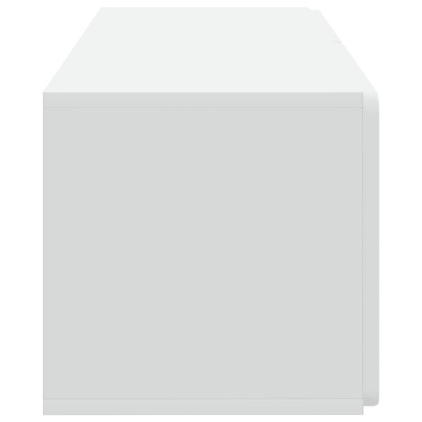 Стенно монтиран ТВ шкаф Бяло 78,5 x 31 x 30 см