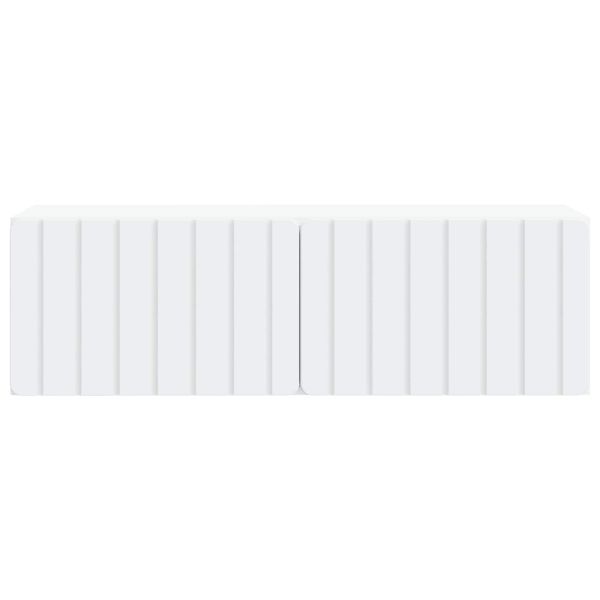Стенно монтиран ТВ шкаф 98 x 31 x 30 см Бяло