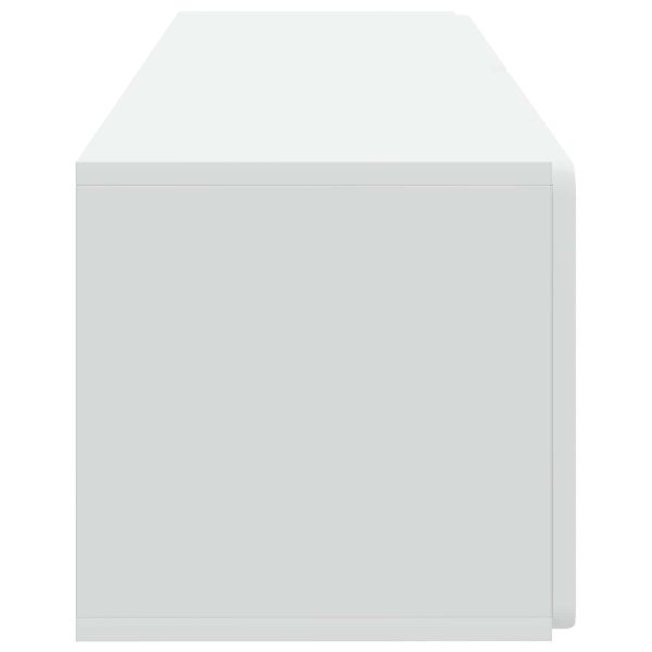 Стенно монтиран ТВ шкаф 98 x 31 x 30 см Бяло
