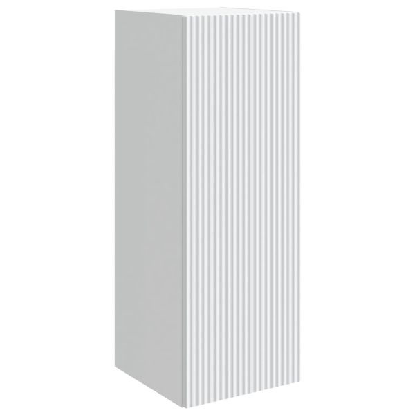 Стенно шкафче Бяло 33 x 34,5 x 90 см Инженерна дървесина