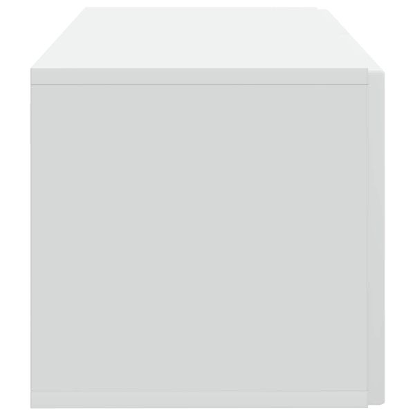 Стенно монтиран ТВ шкаф Бяло 59,5 x 31 x 30 см