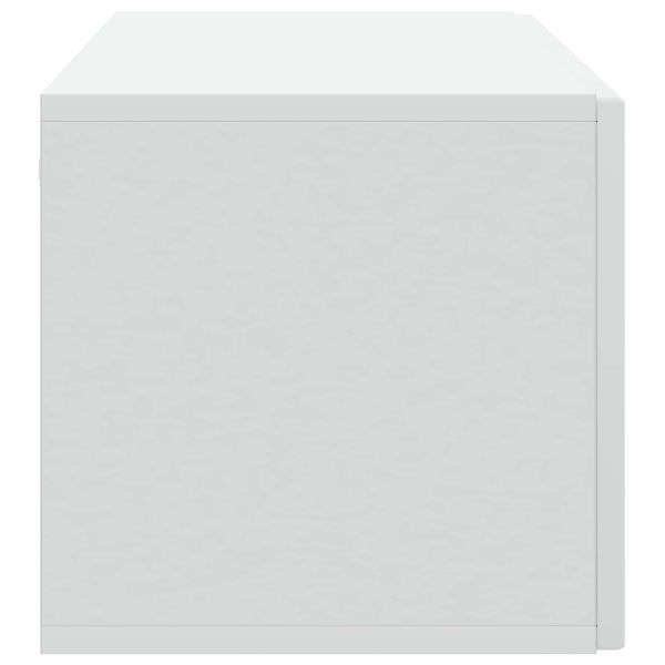 Стенно монтиран ТВ шкаф Монтиране на стена Бяло 98 x 31 x 30 см