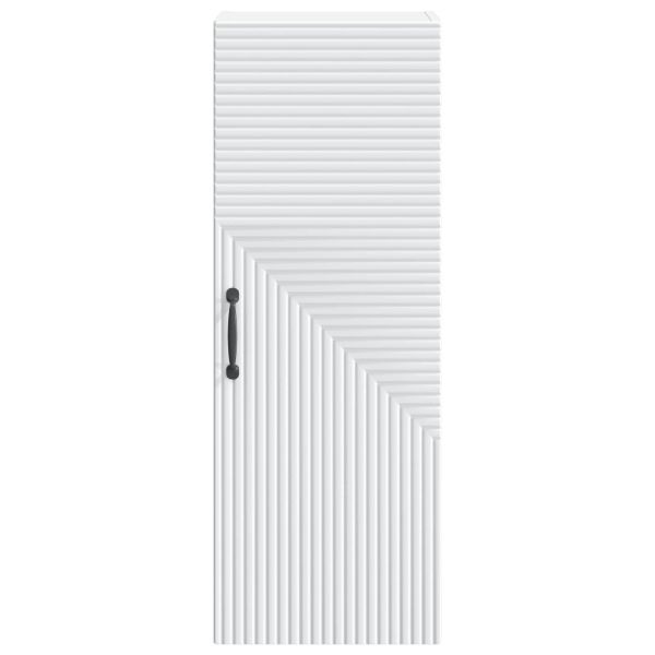 Стенно шкафче Бяло 33 x 34,5 x 90 см Инженерна дървесина