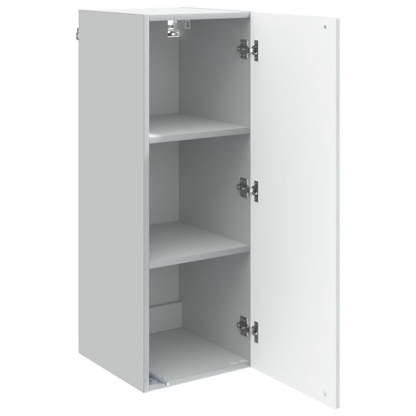 Стенно шкафче Бяло 33 x 34,5 x 90 см Инженерна дървесина