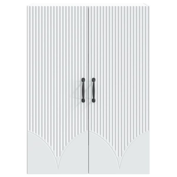 Стенно шкафче Бяло 66 x 34,5 x 90 см Инженерна дървесина