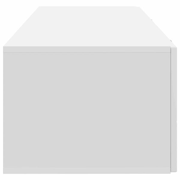 Стенно монтиран ТВ шкаф Монтиране на стена Бяло 98 x 41 x 30 см