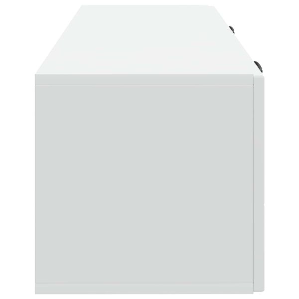 Стенно монтиран ТВ шкаф Монтиране на стена Бяло 98 x 31 x 30 см