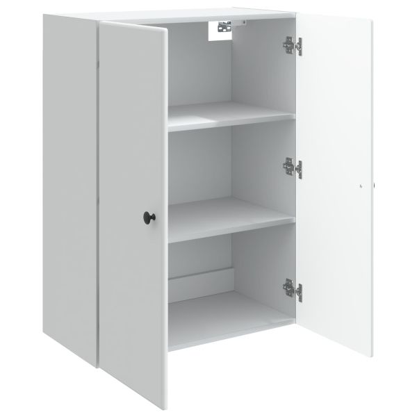 Стенно шкафче Бяло 66 x 34,5 x 90 см Инженерна дървесина