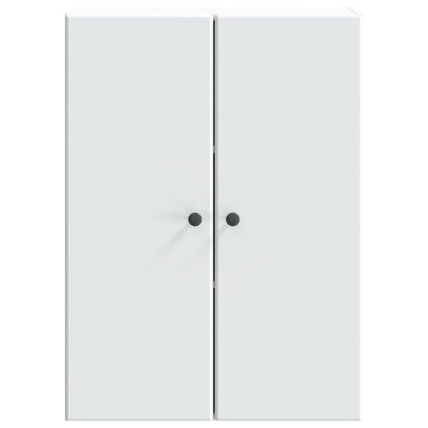 Стенно шкафче Бяло 66 x 34,5 x 90 см Инженерна дървесина