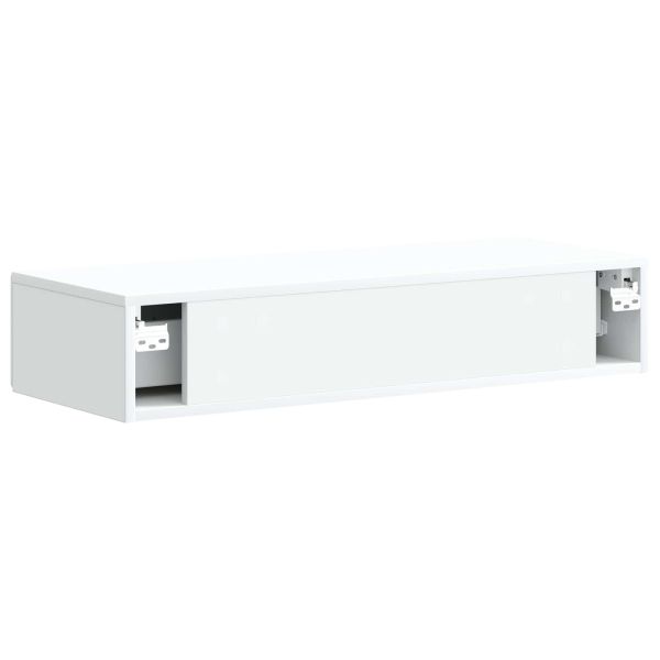 Стенен страничен масичка Бяло 87,5 x 34,5 x 17 см