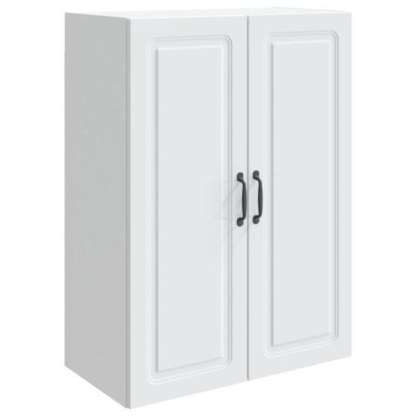 Стенно шкафче Бяло 66 x 34,5 x 90 см Инженерна дървесина