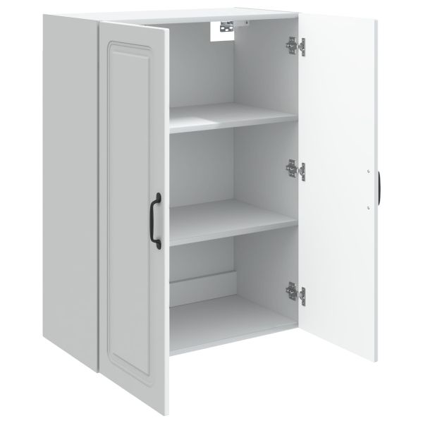 Стенно шкафче Бяло 66 x 34,5 x 90 см Инженерна дървесина