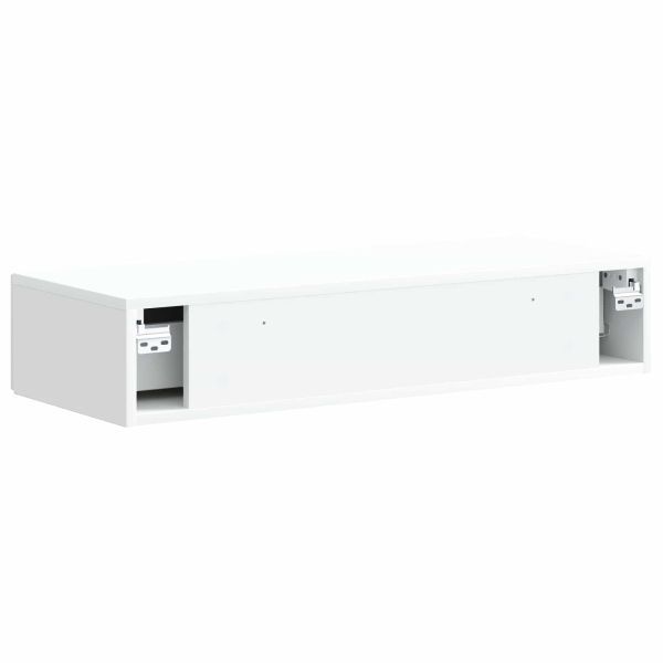 Стенен страничен масичка Бяло 87,5 x 34,5 x 17 см