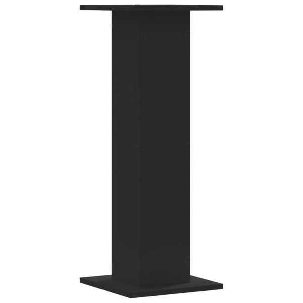 Стойки за растения 2 бр черни 30x30x80 см инженерно дърво