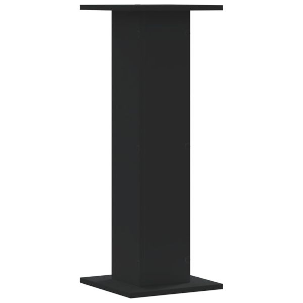 Стойки за растения 2 бр черни 30x30x80 см инженерно дърво