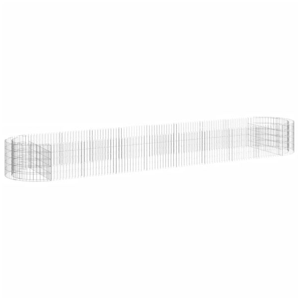 Габион повдигната леха, поцинковано желязо, 500x100x50 cм